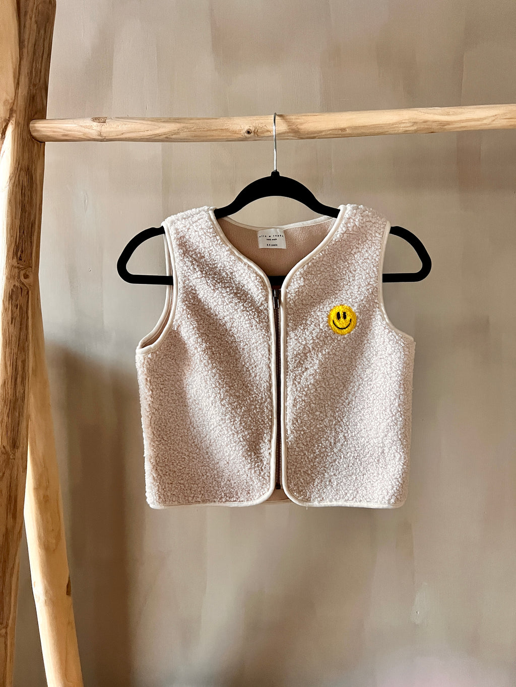 little teddy SMILEY VEST ecru
