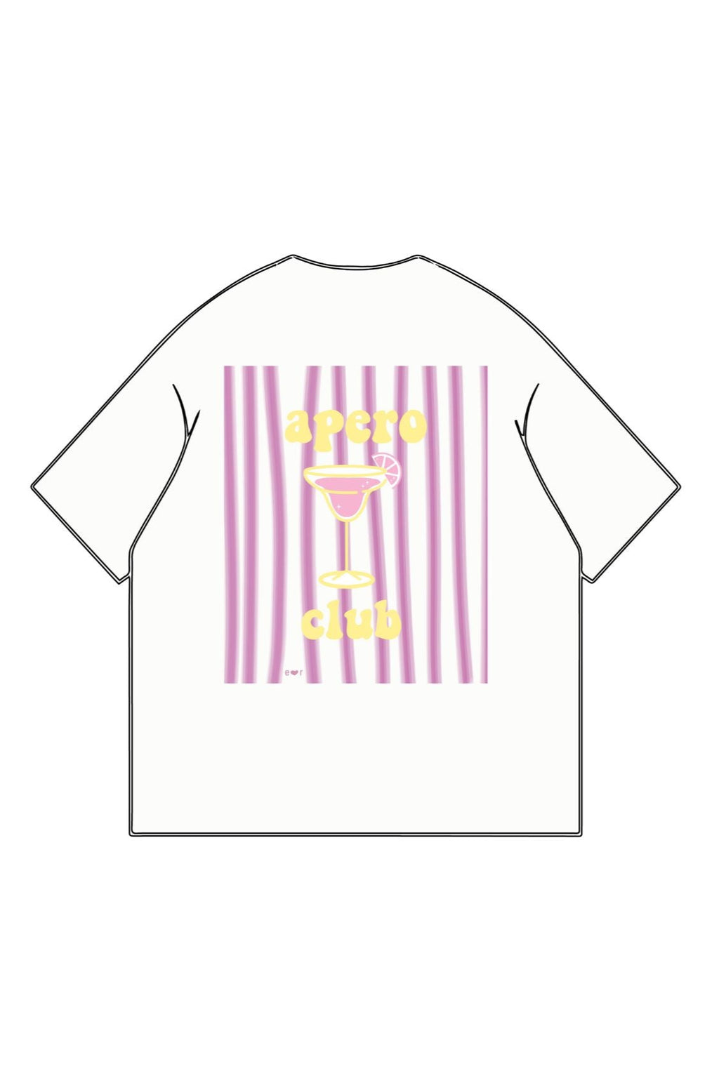 white APERO CLUB loose fit