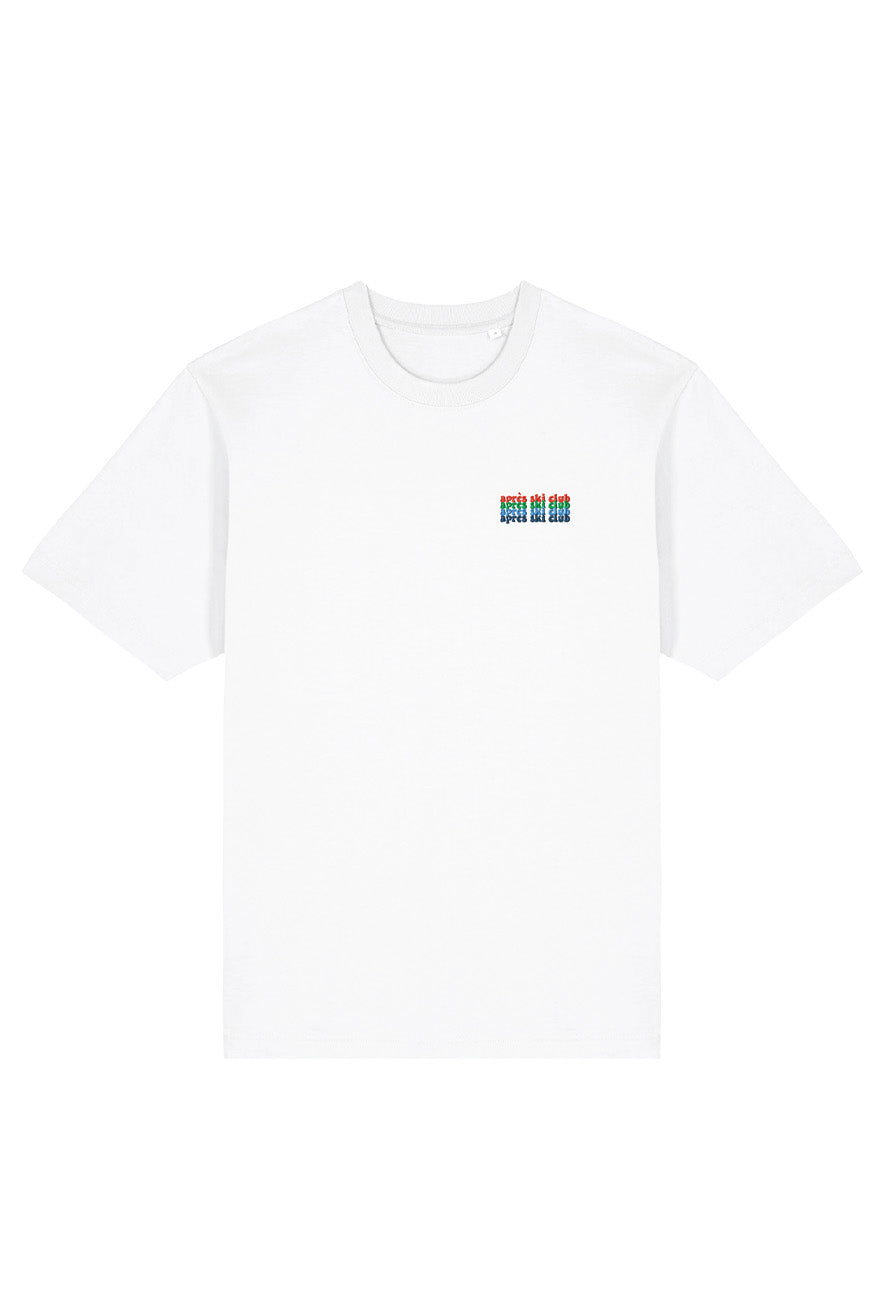 white APRES SKI CLUB t-shirt (loose fit)