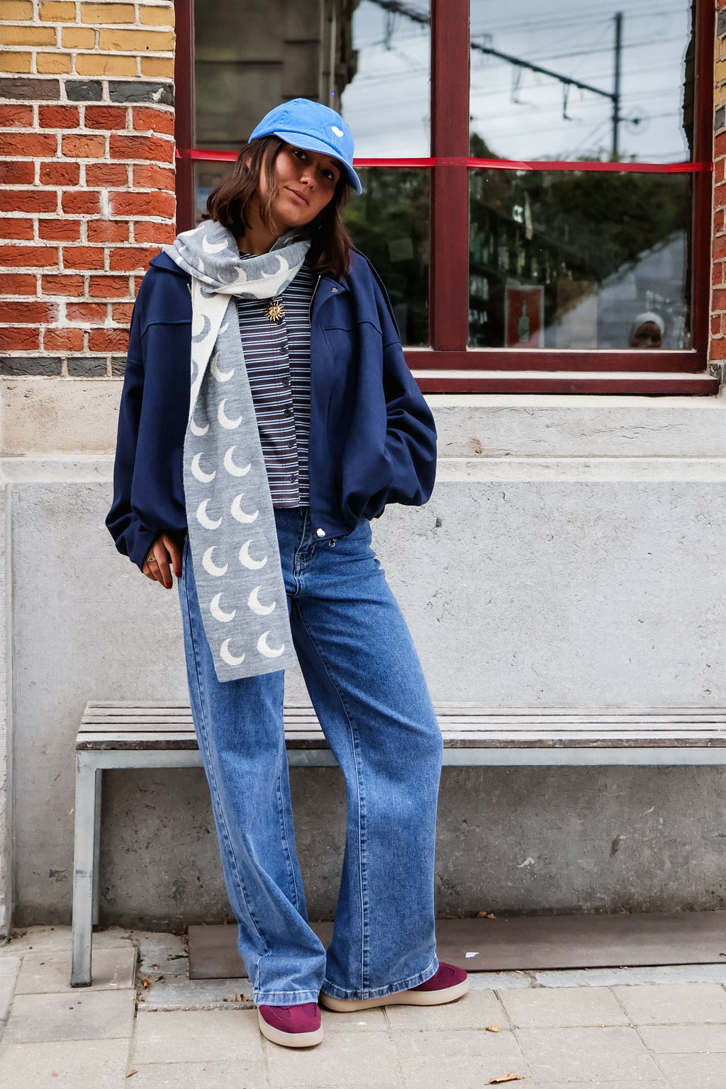 grey MOON scarf