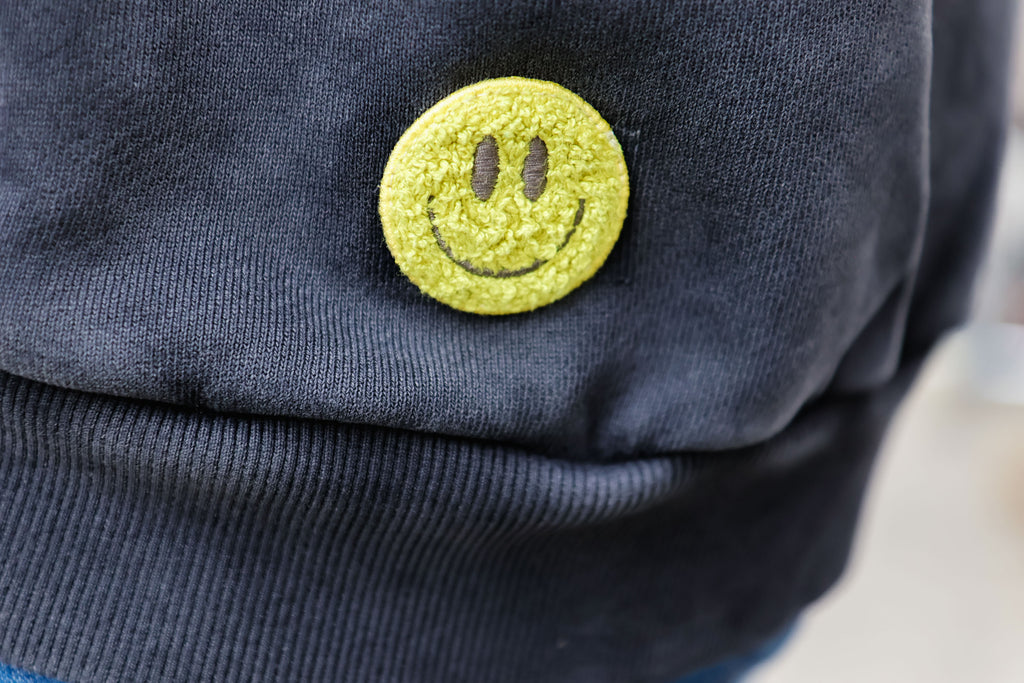 dark grey SMILEY hoodie - men