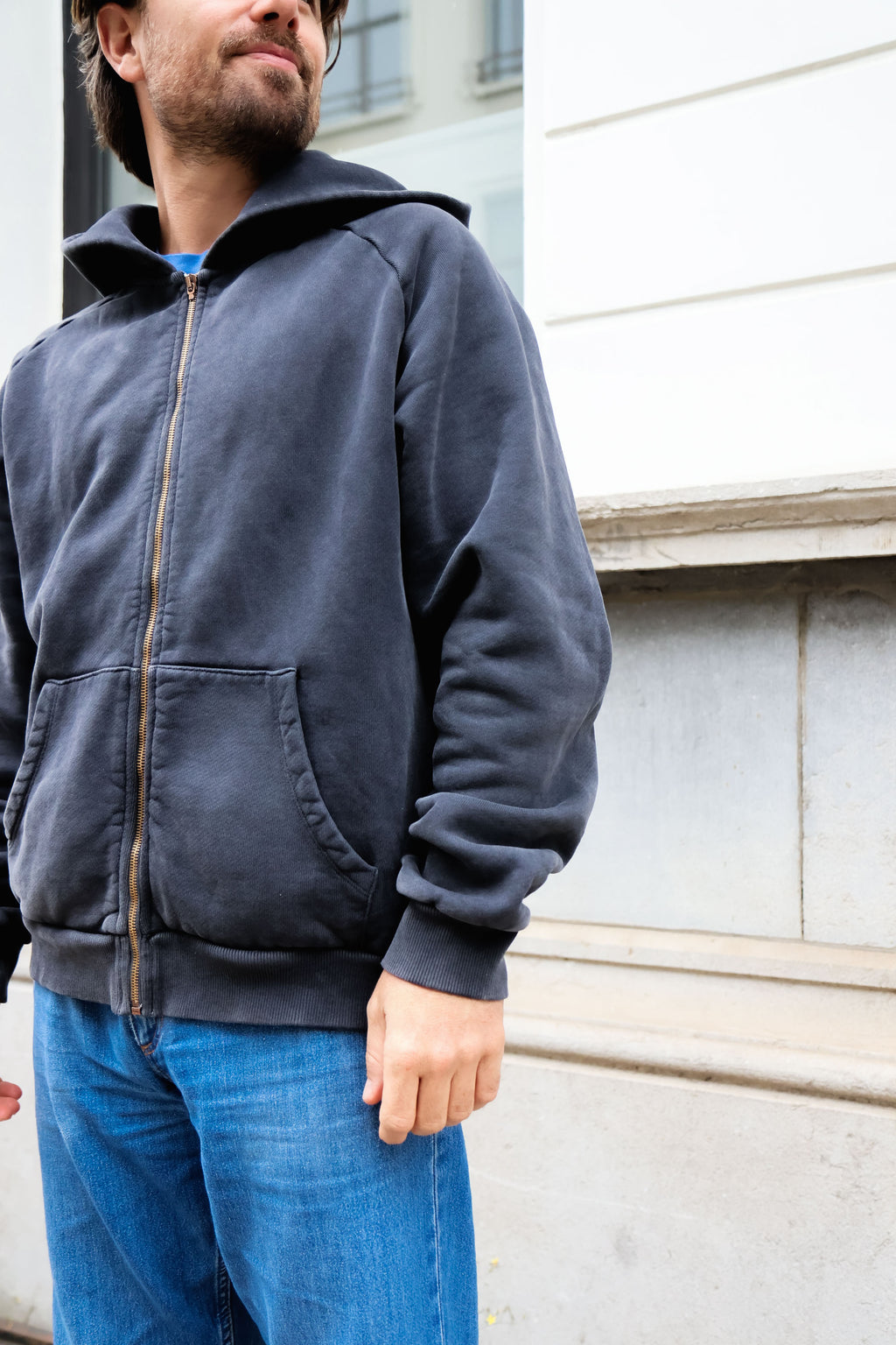 dark grey SMILEY hoodie - men