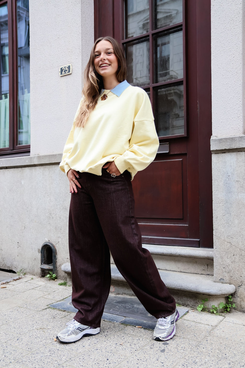 UMBER brown balloon jeans