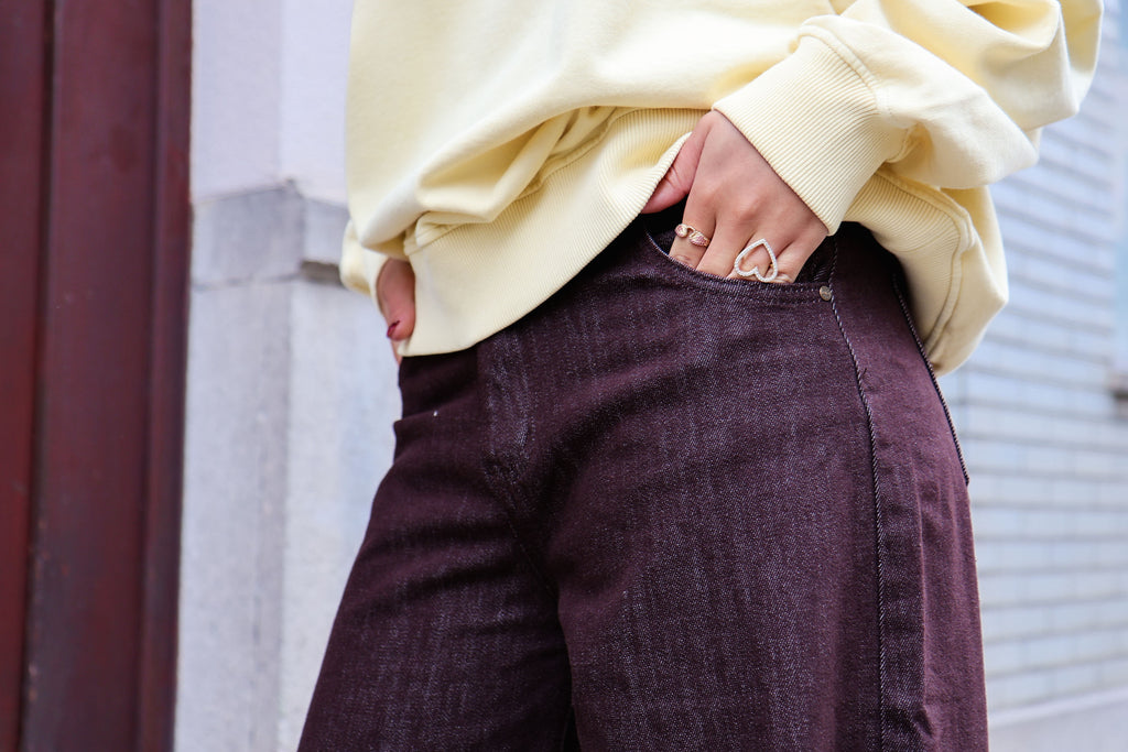 UMBER brown balloon jeans