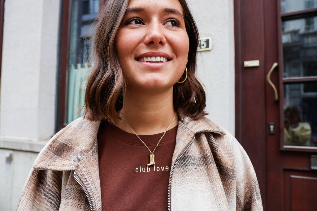golden COWBOY BOOT necklace