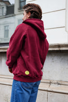 burgundy SMILEY hoodie - men