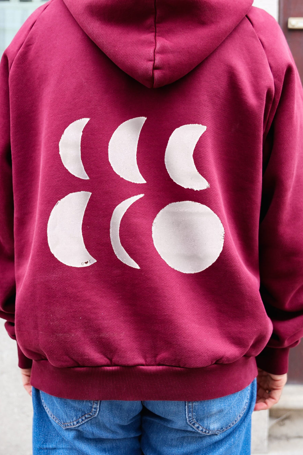 burgundy MOON hoodie - men