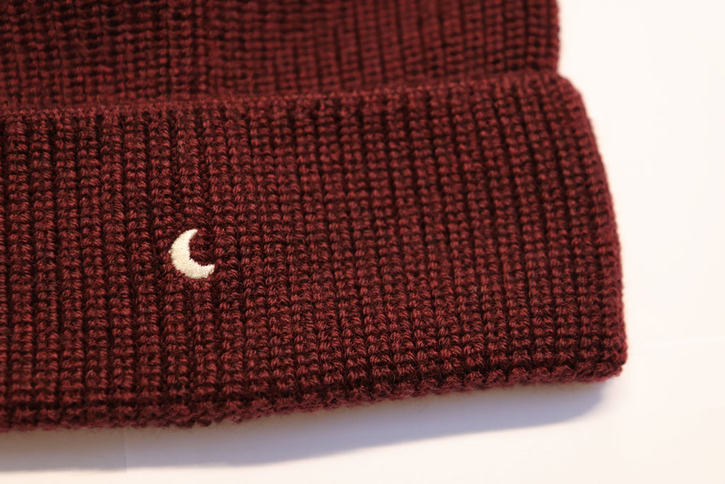 burgundy moon BEANIE wool