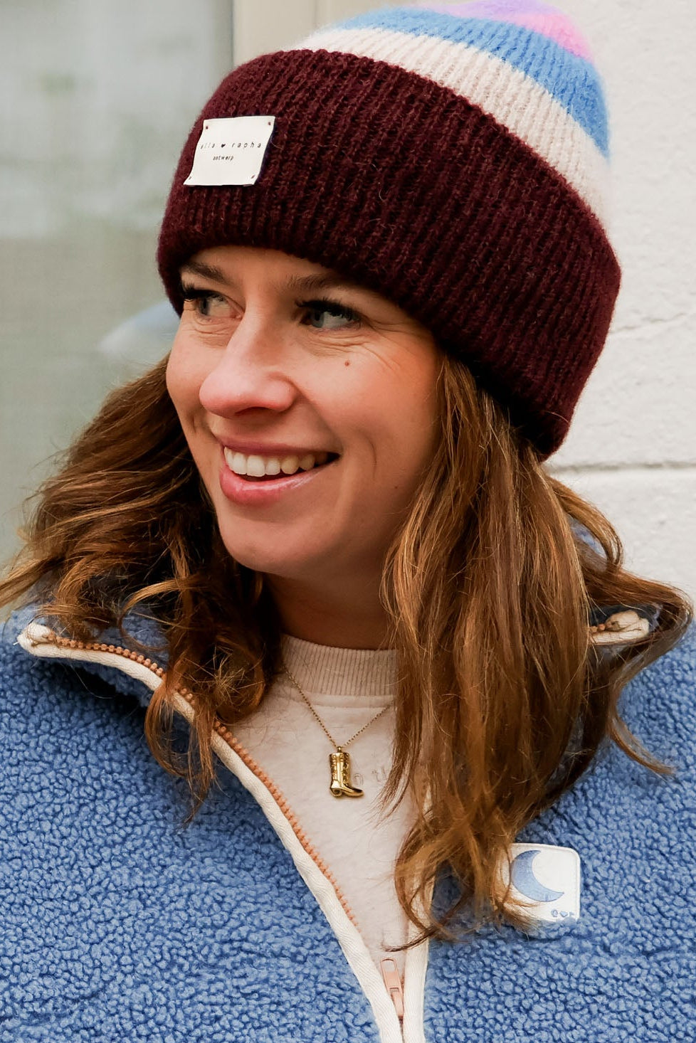 burgundy MULTICOLOR beanie