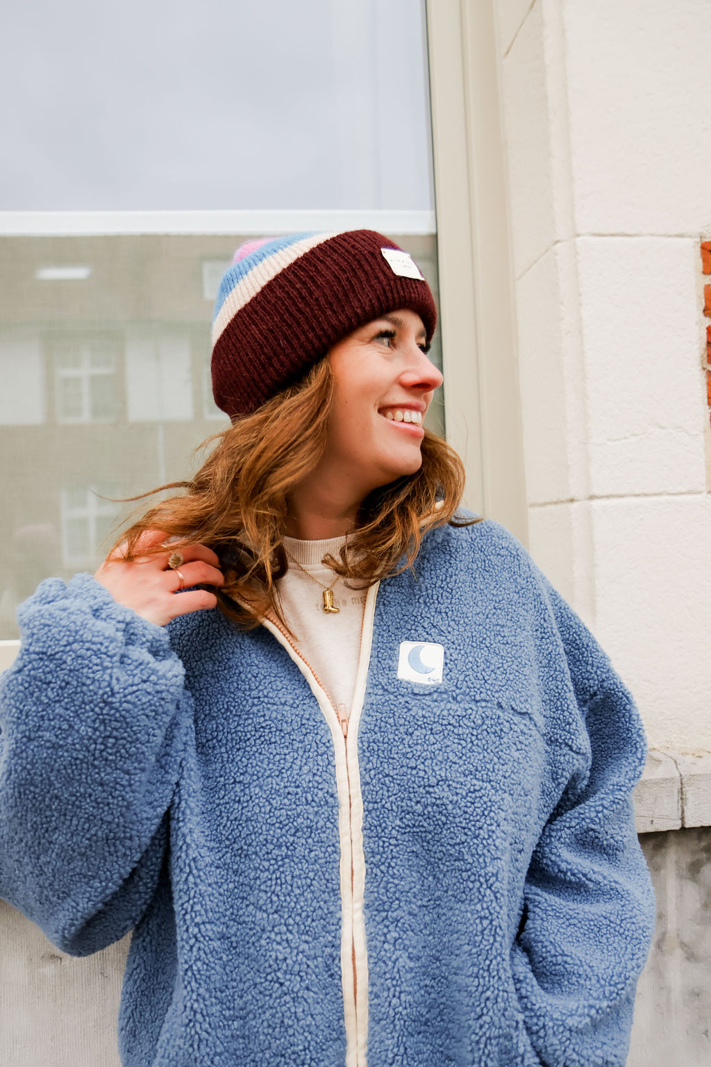 burgundy MULTICOLOR beanie