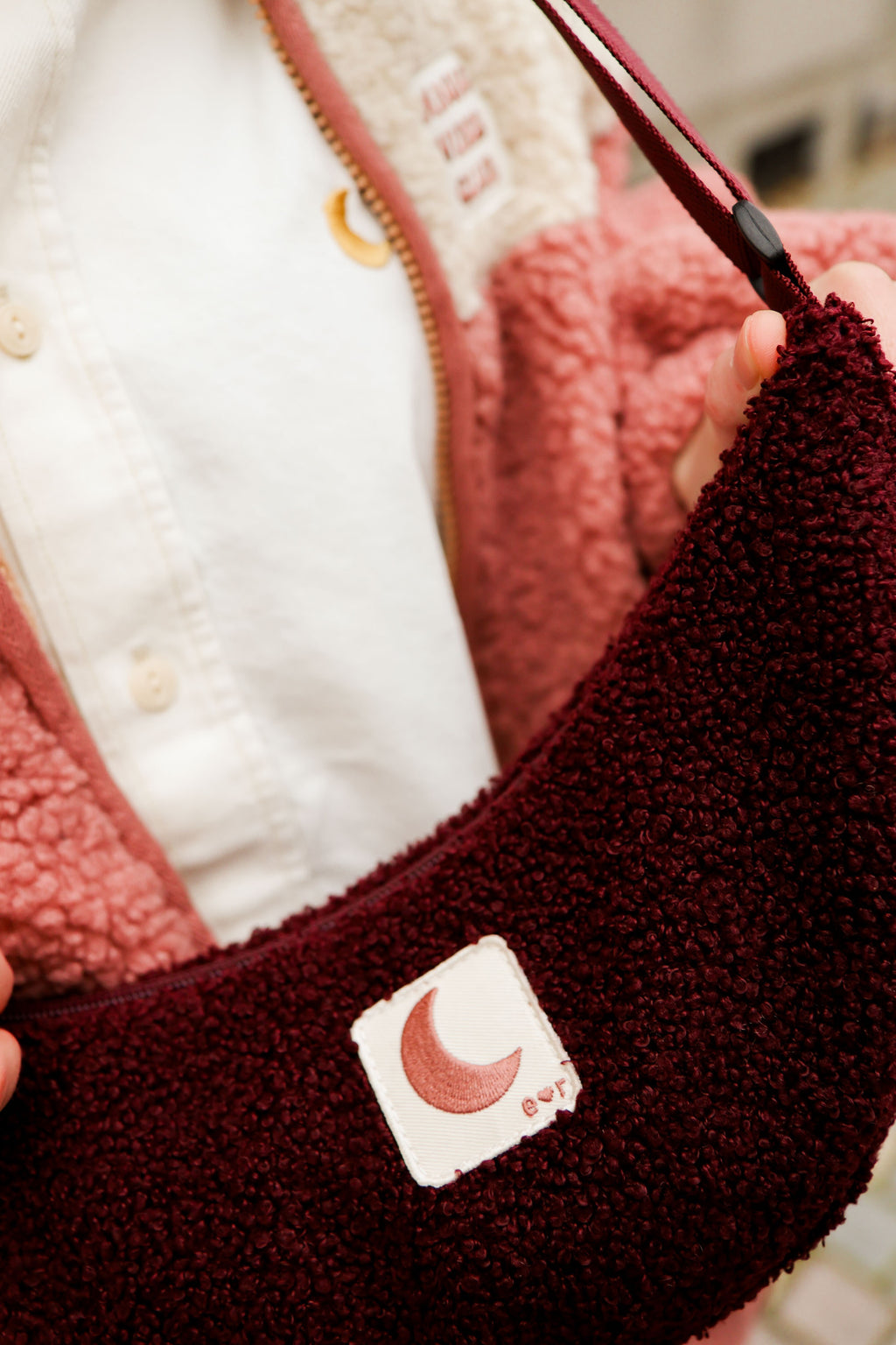 burgundy CROSS BODY bag