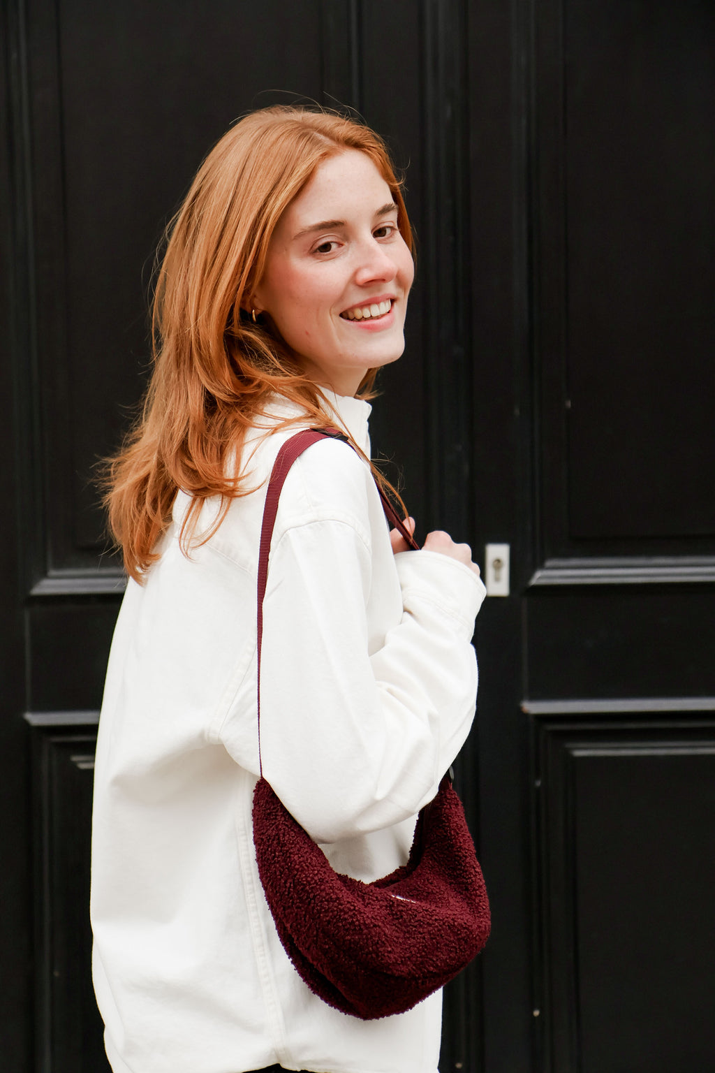 burgundy CROSS BODY bag