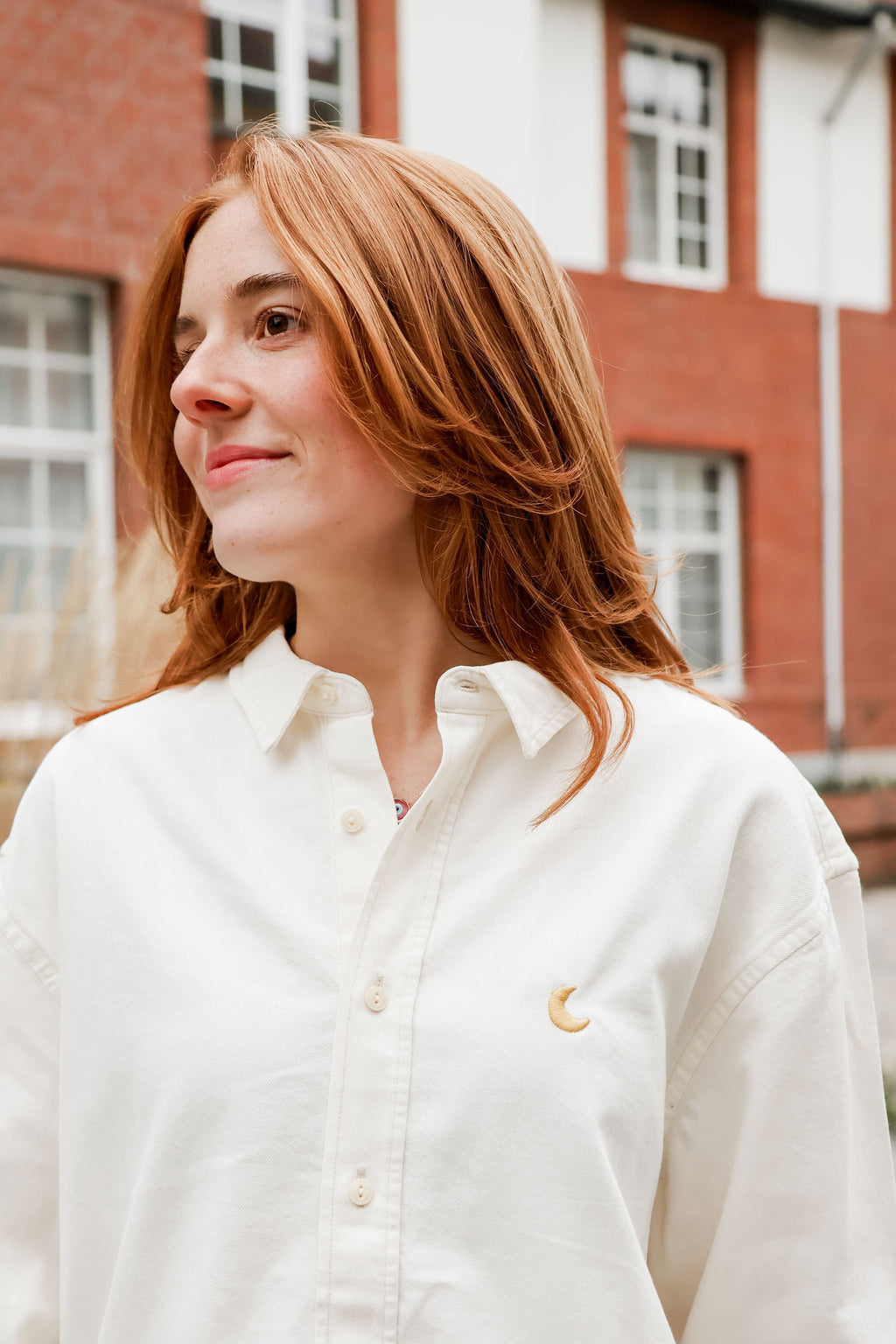 off white gold MOON worker shirt