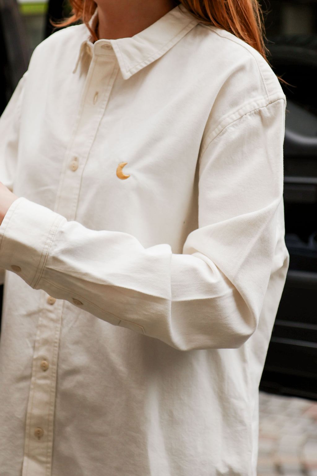 off white gold MOON worker shirt