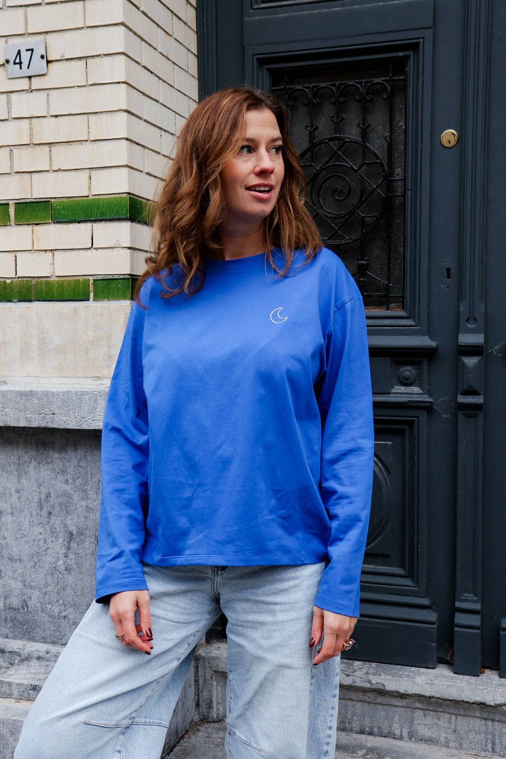 saphire blue MOON longsleeve