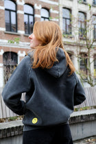 dark grey SMILEY hoodie - women