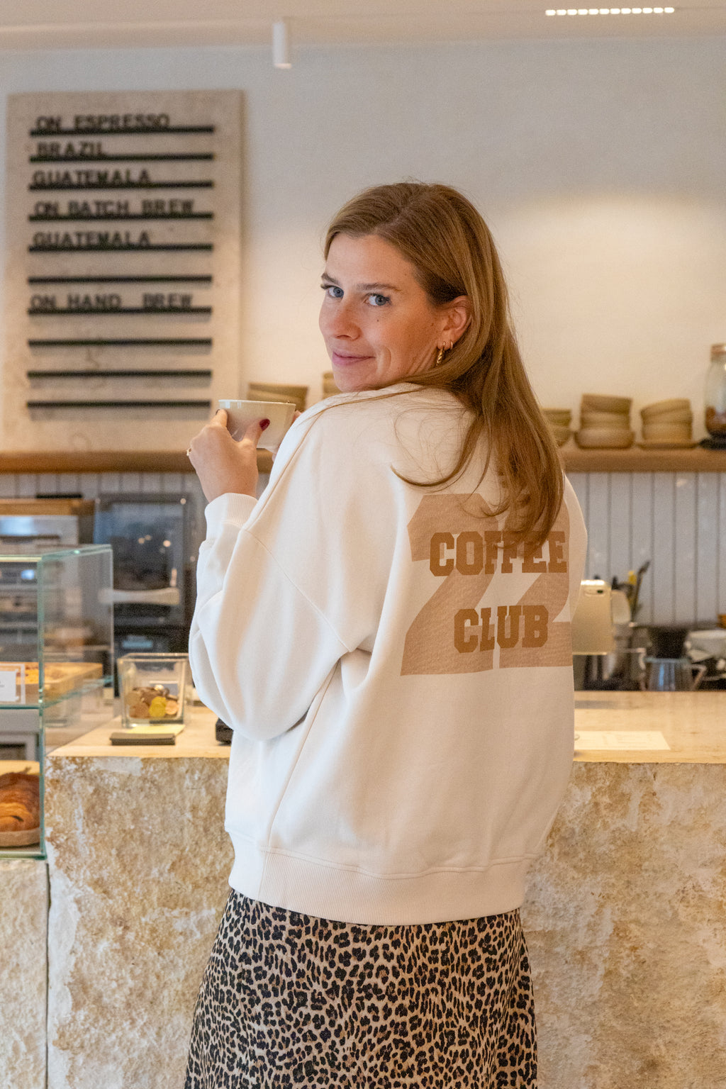 ivory COFFEE CLUB loose fit