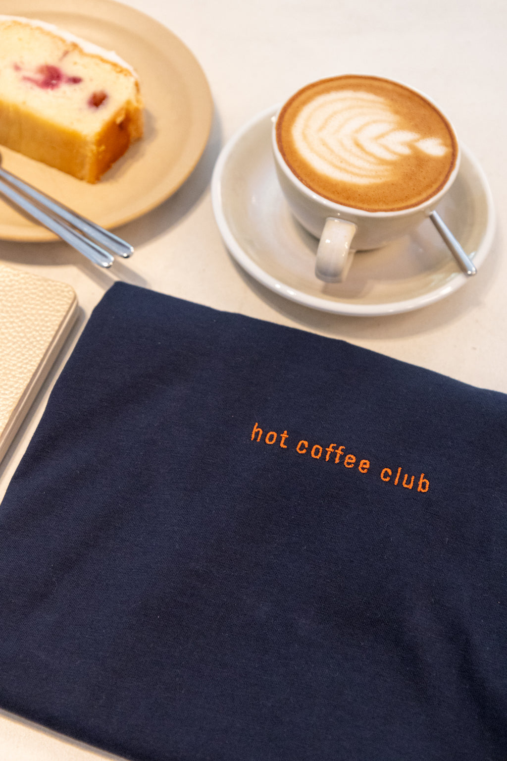 night blue HOT COFFEE CLUB loose fit