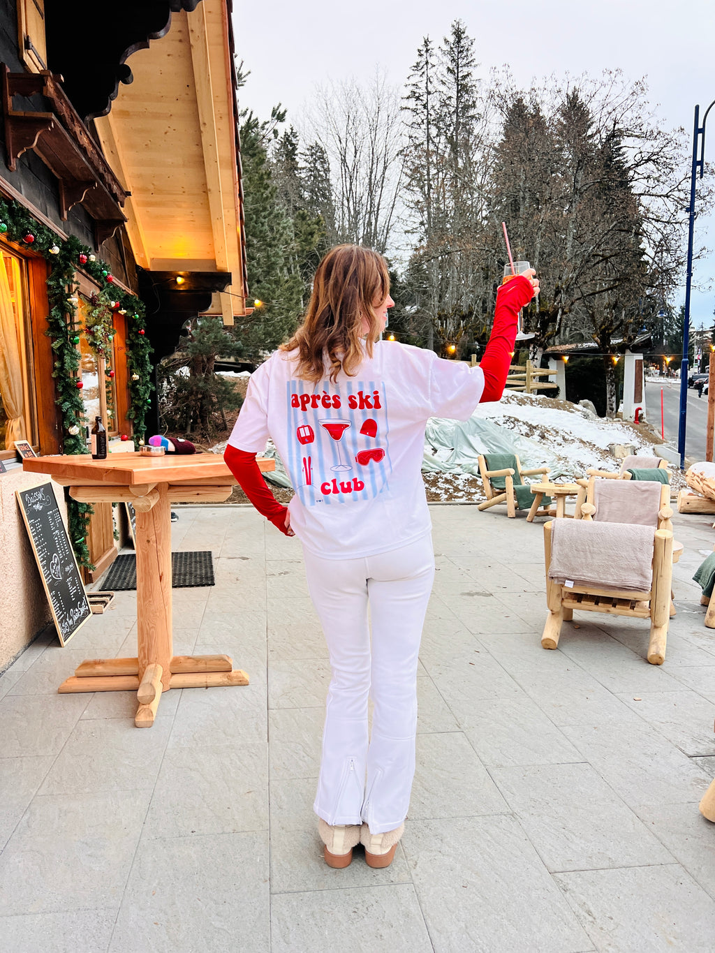 white APRÈS SKI CLUB loose fit