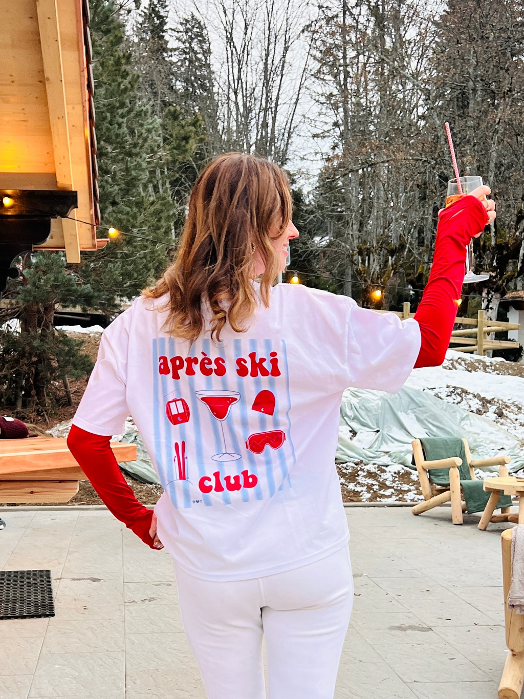 white APRÈS SKI CLUB loose fit