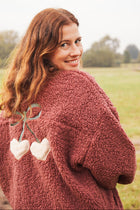 women teddy CHERRY JACKET mauve