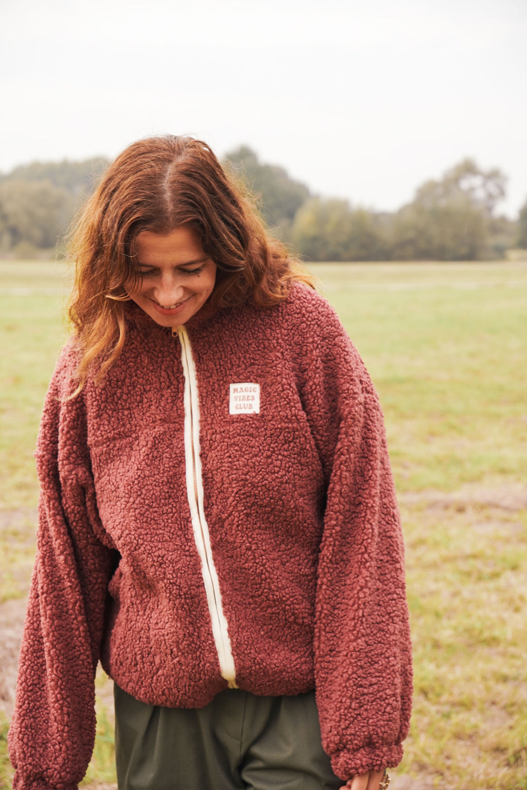 women teddy CHERRY JACKET mauve