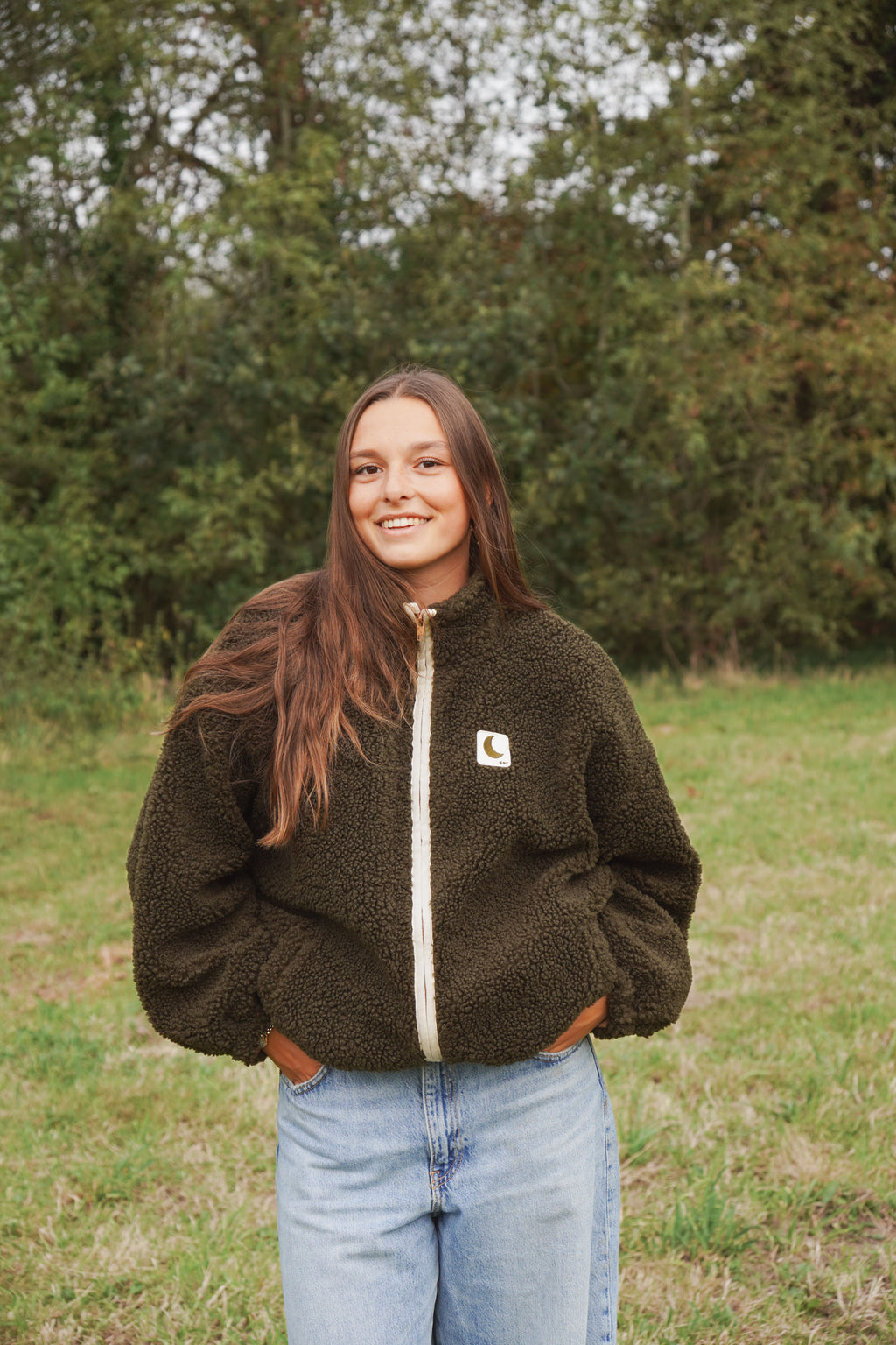 women teddy JACKET khaki