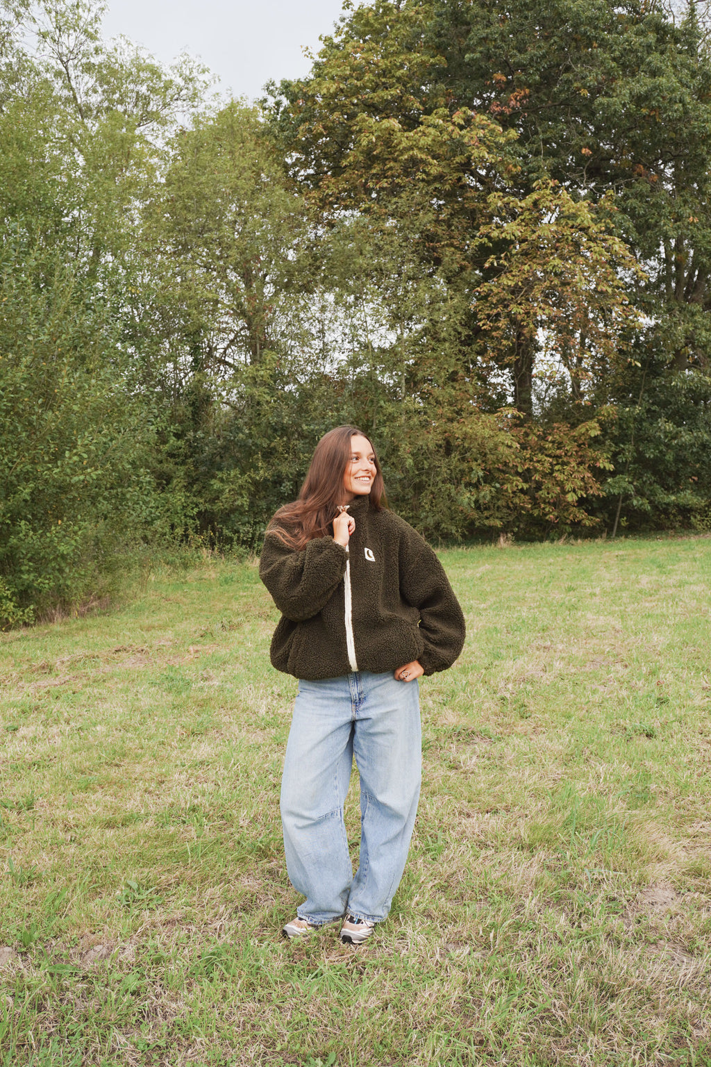 women teddy JACKET khaki