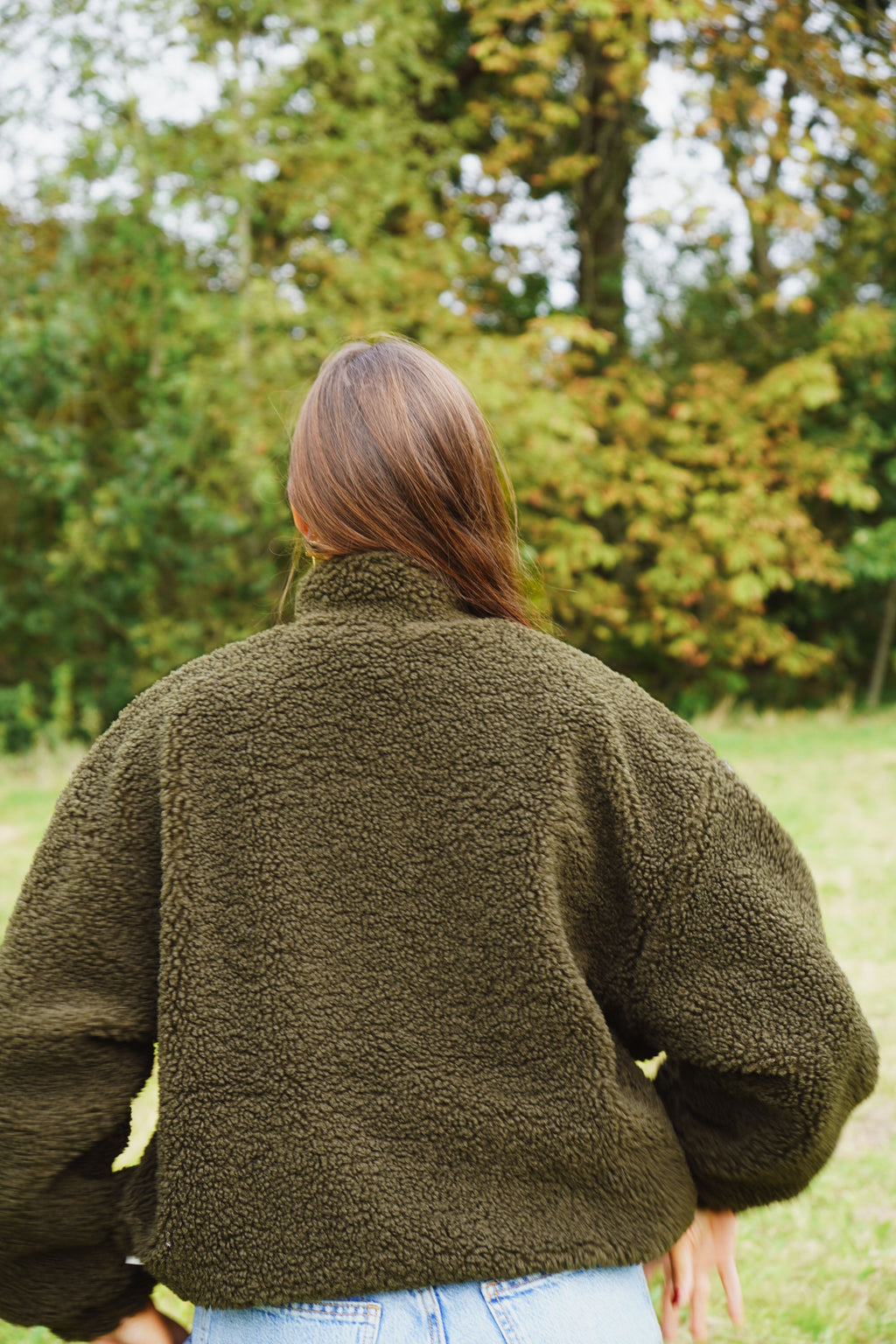 women teddy JACKET khaki