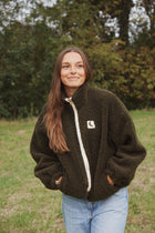 women teddy JACKET khaki