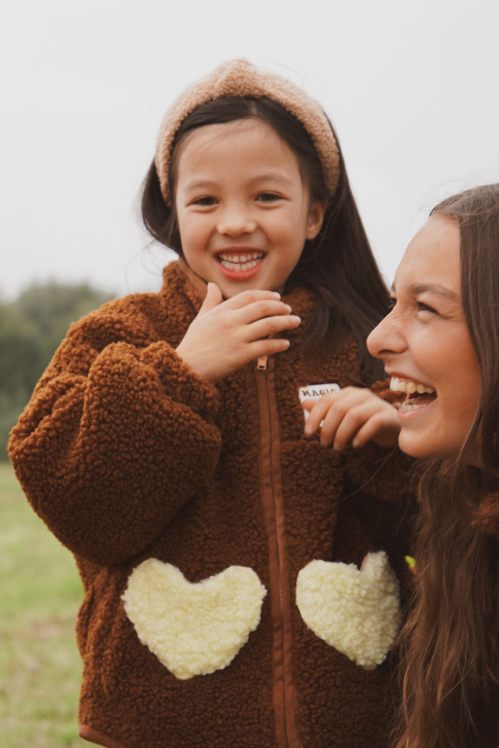little teddy HEART JACKET brown