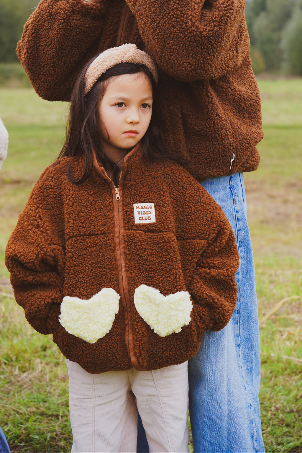 little teddy HEART JACKET brown