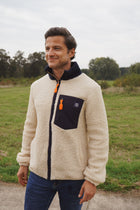 men BEIGE teddy JACKET regular fit