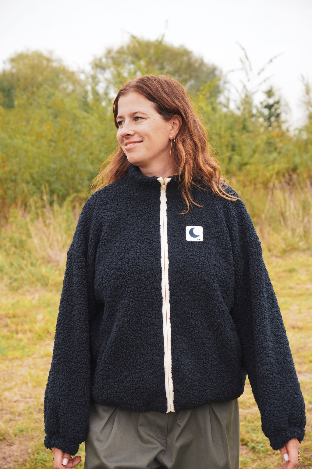 women teddy JACKET navy