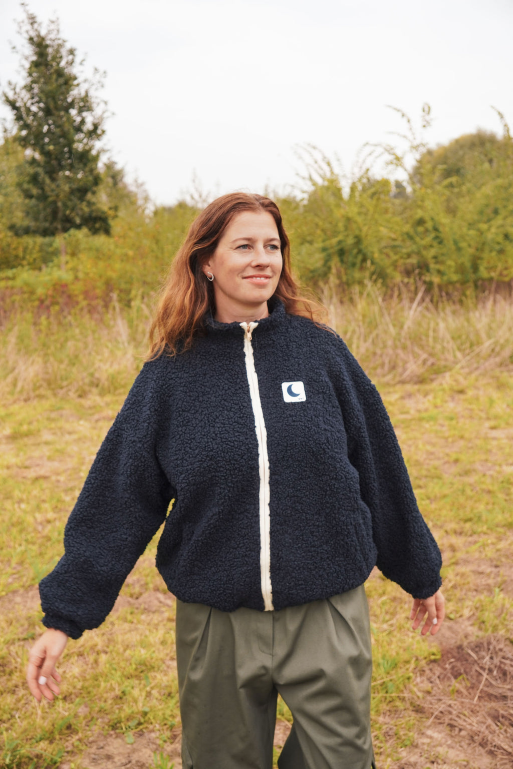 women teddy JACKET navy