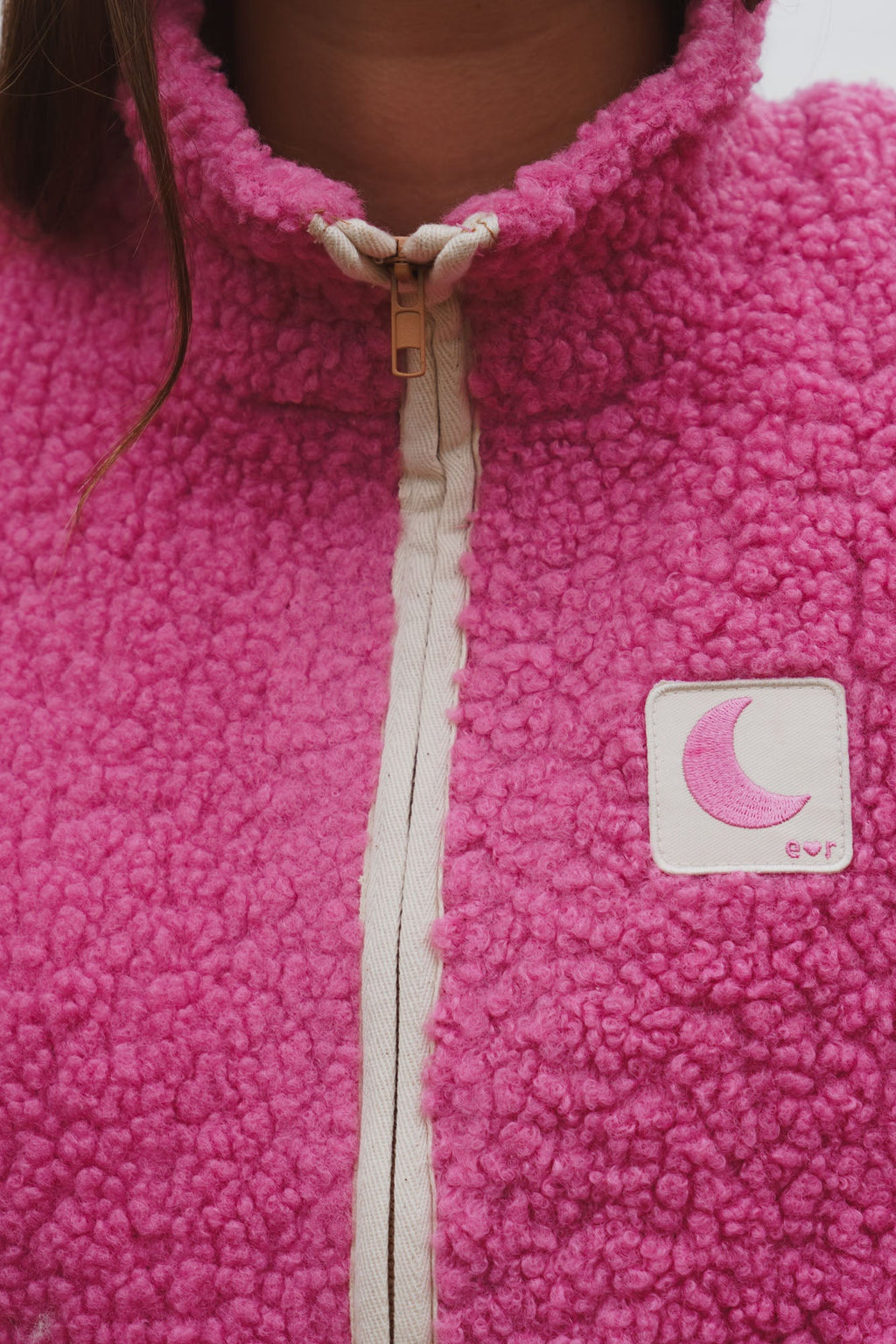 women teddy JACKET funky pink