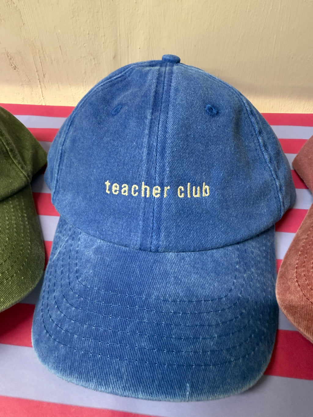 teacher club CAP vintage blue