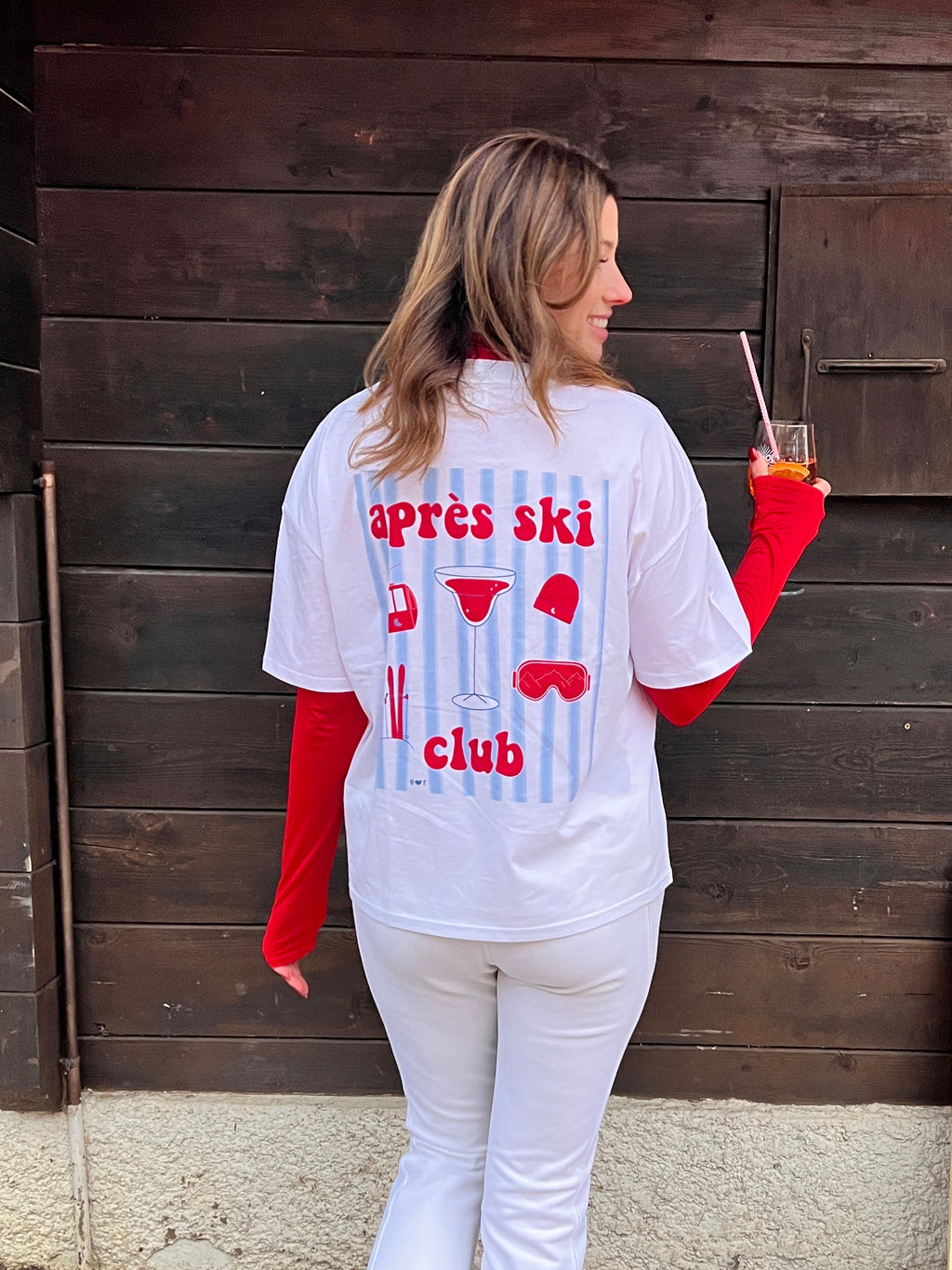 white APRÈS SKI CLUB loose fit