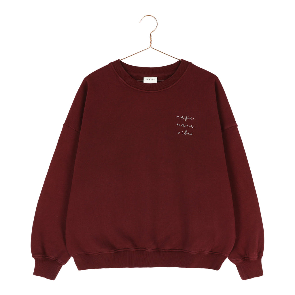 burgundy MAMA loose fit