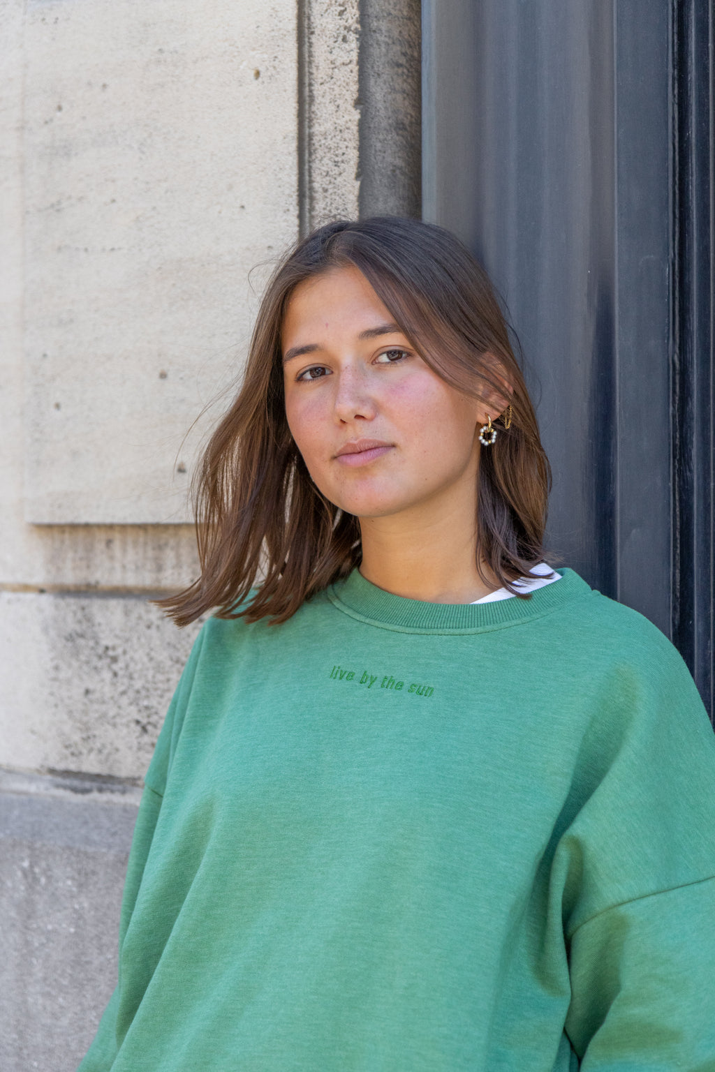 green LIVE BY THE SUN loose fit