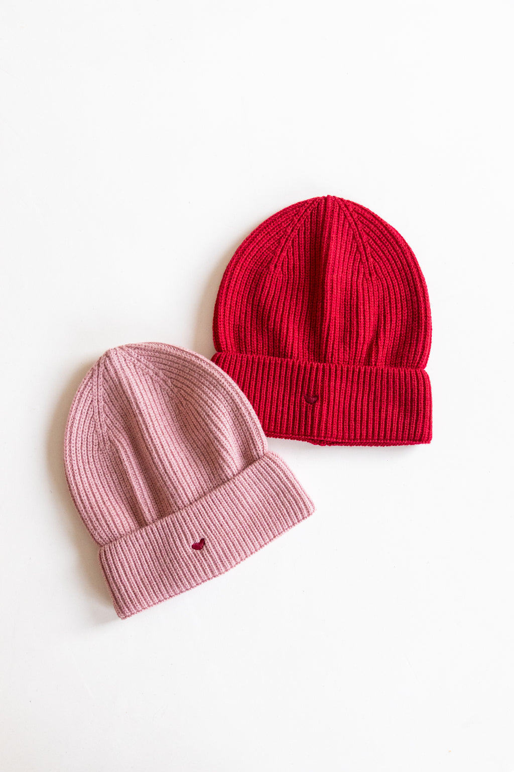love red HEART beanie
