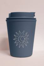 blue SUN MOON coffee cup to go