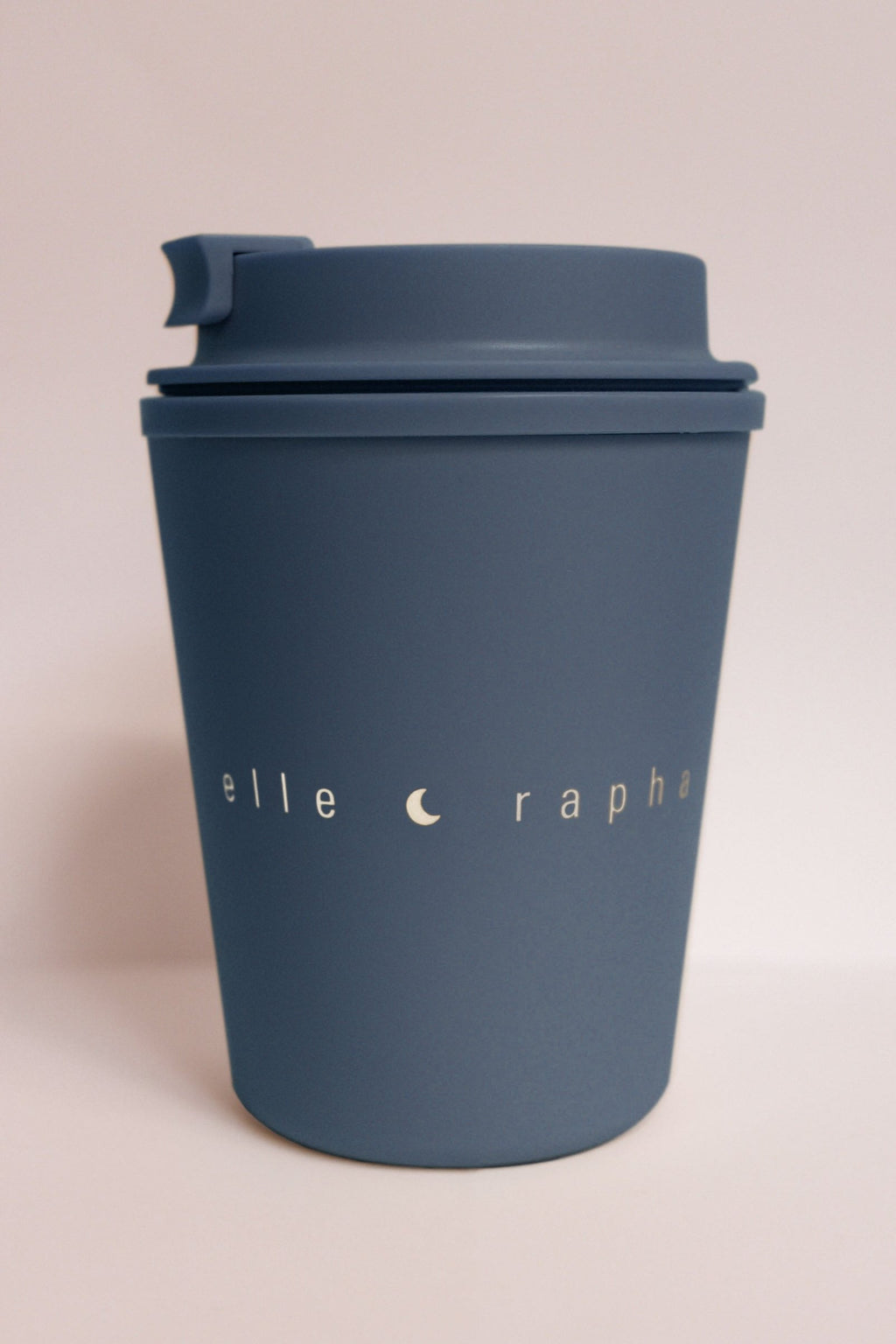 blue SUN MOON coffee cup to go