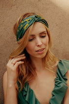 LEOPARD GREEN hair ribbon