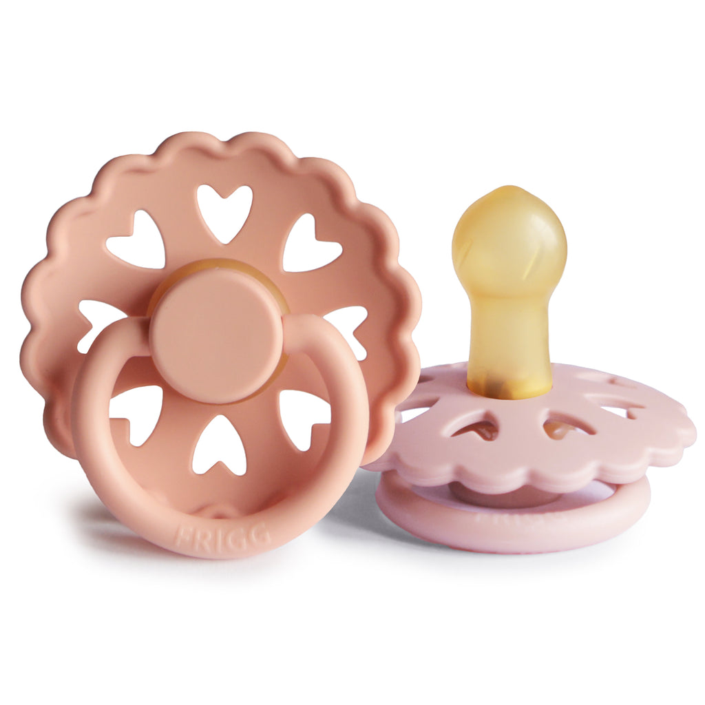 peach & lila HEARTS PACIFIER