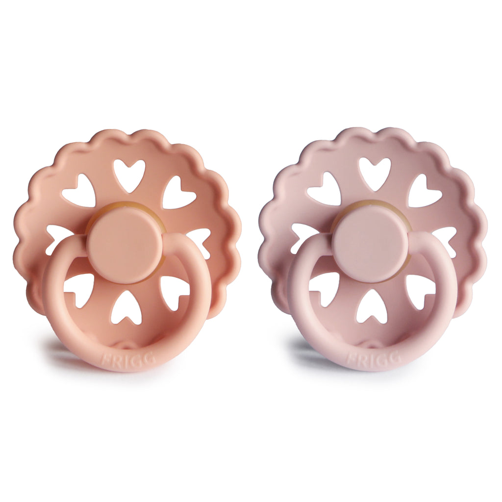 peach & lila HEARTS PACIFIER
