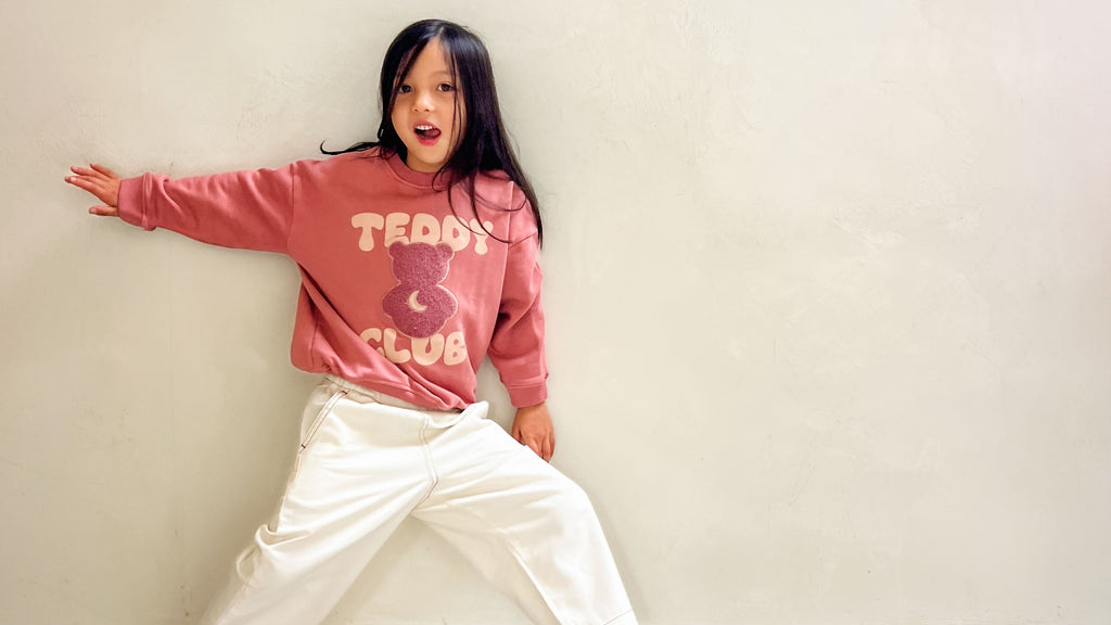 little TEDDY CLUB sweatshirt cranberry