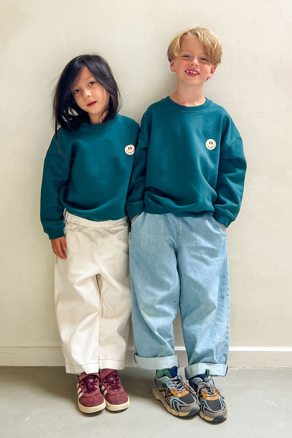 little teal blue NO RISK NO MAGIC loose fit