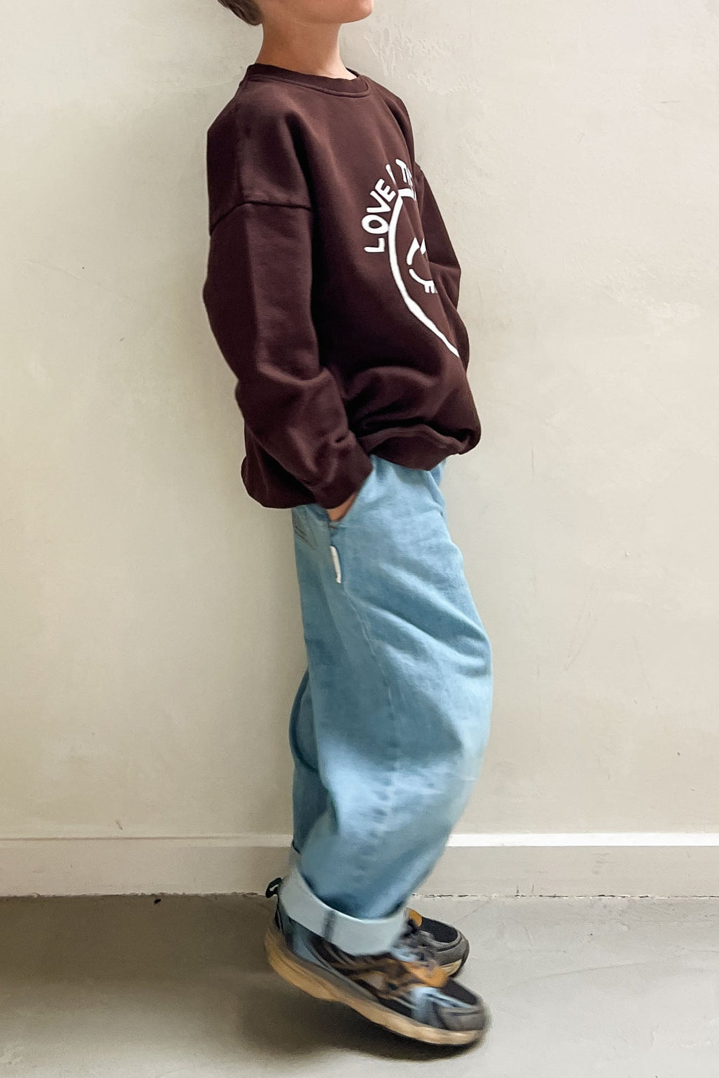 little brown LOVE BY THE MOON loose fit