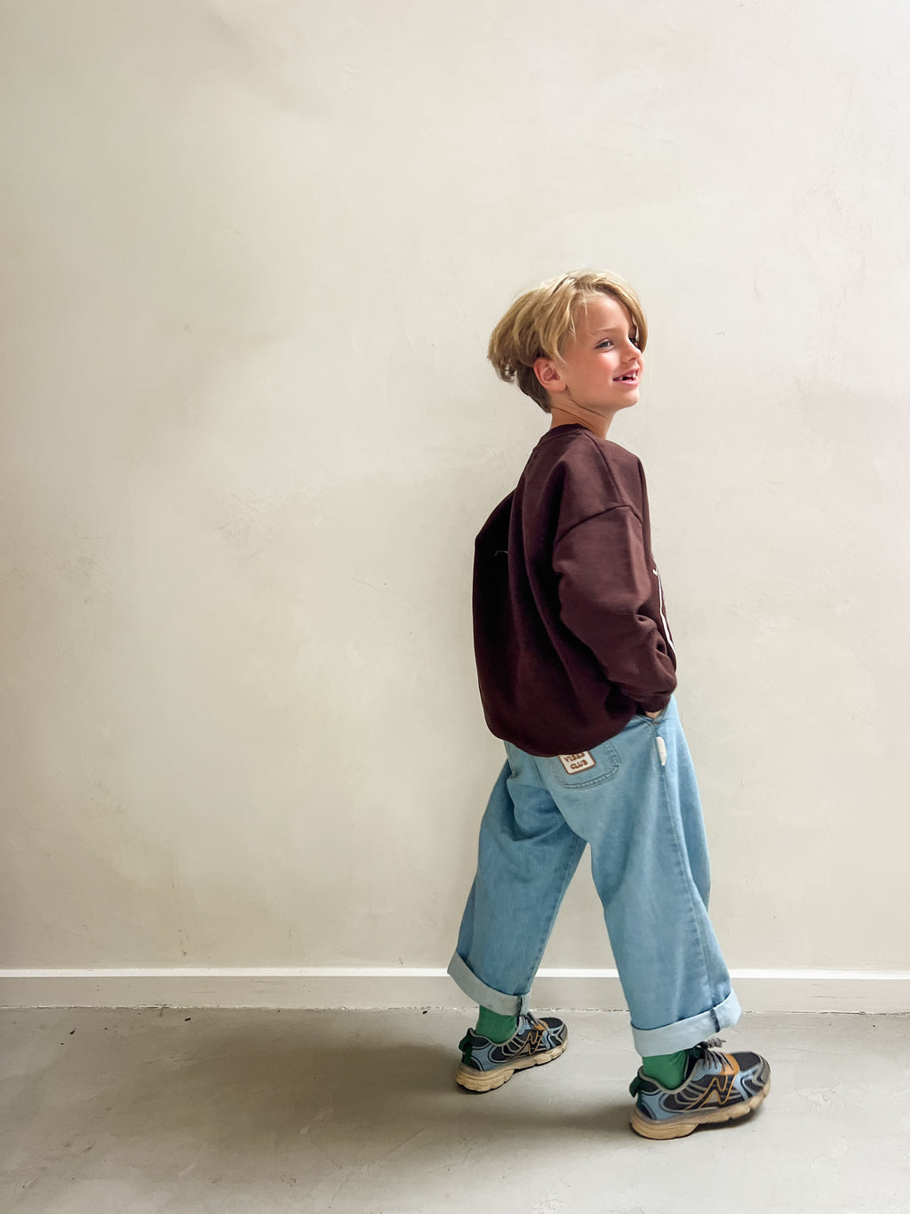 little brown LOVE BY THE MOON loose fit